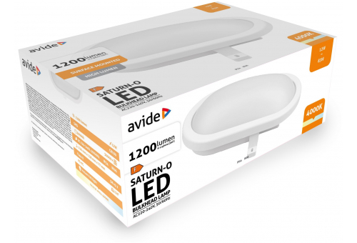 (Saturn-O)resistentes às gotas Luz de teto Oval IP54 12W NW Branco