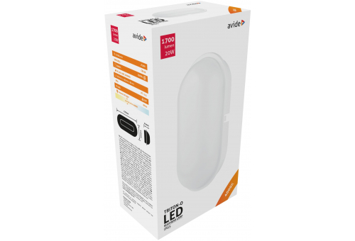 (Triton-O) resistentes às gotas Luz de teto Oval IP65 20W NW Branco