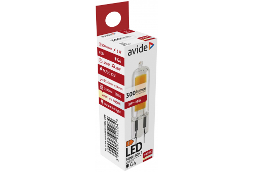 LED 3W G4 COB 12V WW 3000K