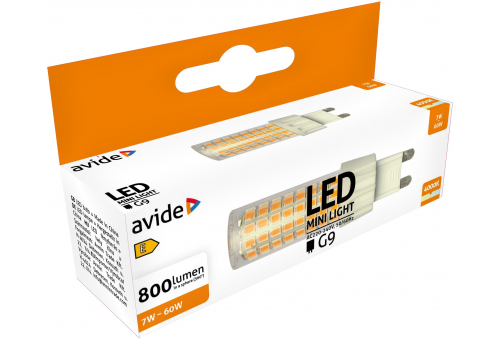 Bec LED capsulă 7W G9 NW orizontal Avide