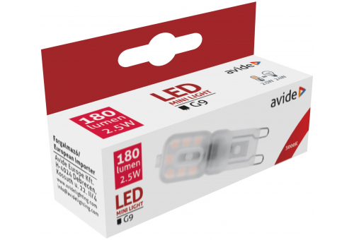 LED 2.5W G9 WW 3000K Horizontal