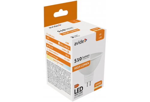 LED Spot Alu+Plástico 6W GU5.3 12V NW