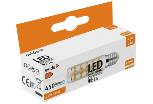 Bec LED capsulă 4.2W JD E14 NW orizontal Avide