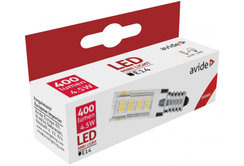 Bec LED capsulă 4.5W JD E14 WW orizontal Avide