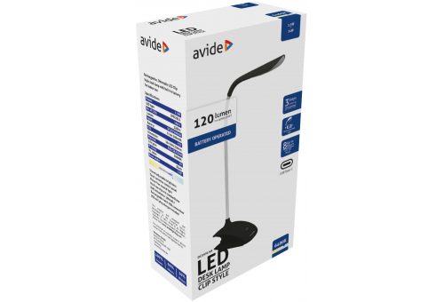 Lampă de birou LED 1.5W cu clemă Negru Avide