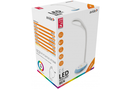 LED Asztali Lámpa Ben RGB Fehér 4W