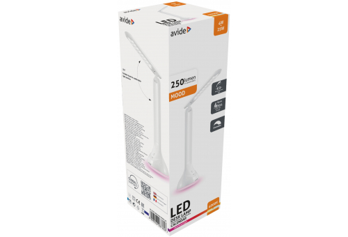 Lampă de birou LED 4W cu lumină ambientală RGB Alb Avide