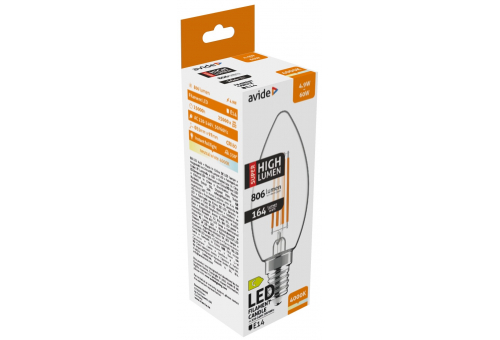 LED Filament Kerzenform 4.9W E14 NW 4000K Super Hohe Lichtausbeute