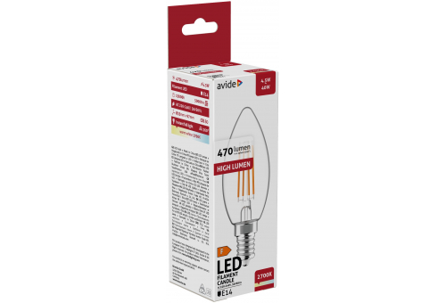 LED Filament Kerzenform 4.5W E14 WW 2700K