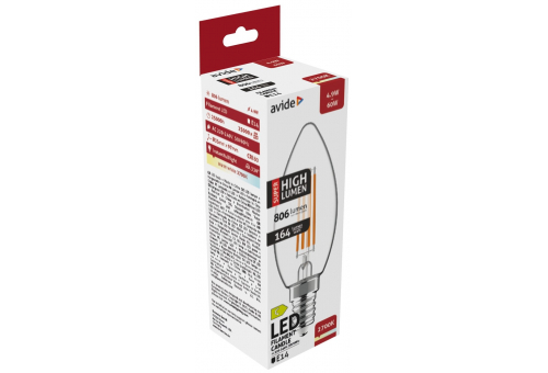 LED Filament Kerzenform 4.9W E14 WW 2700K Super Hohe Lichtausbeute