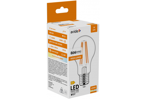 LED Filament Birnenform 7W E27 NW 4000K