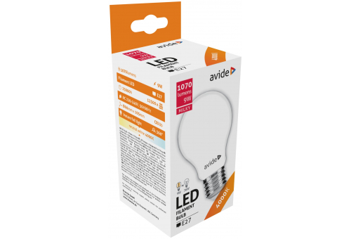 LED Opál Filament Globe 9W E27 NW