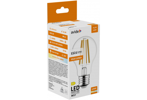 LED Filament Birnenform 10.5W E27 A70 NW 4000K Hohe Lichtausbeute