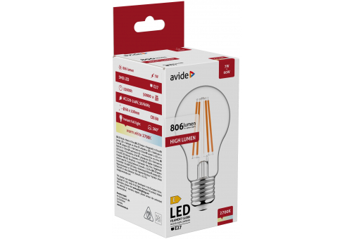 LED Filament Birnenform 7W E27 WW 2700K