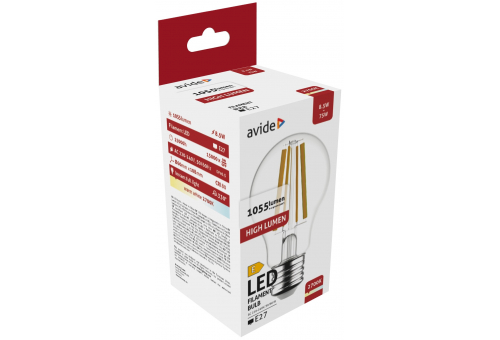 LED Filament Birnenform 8.5W E27 WW 2700K Hohe Lichtausbeute