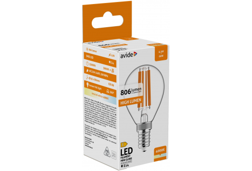 LED Filament Mini Birnenform 6.5W E14 NW 4000K Hohe Lichtausbeute