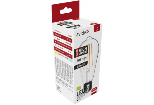 LED Filament ST58 4.9W E27 WW 2700K Super Hohe Lichtausbeute