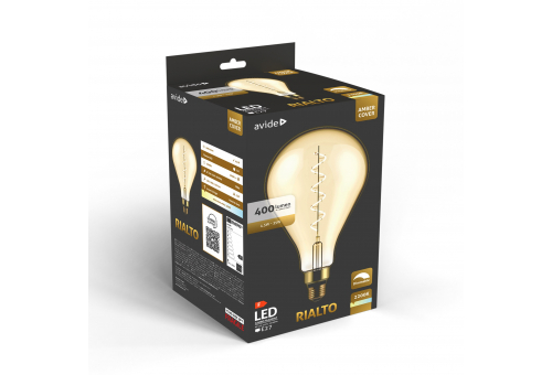 Bec LED Jumbo Filament Rialto Amber 4.5W E27 2200K dimabil