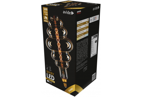 LED Jumbo Filament Bixby 200x410mm Amber 8W E27 2400K Regulável