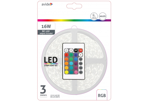 LED Szalag Bliszter 12V 7.2W SMD5050 30LED RGB IP20 3m