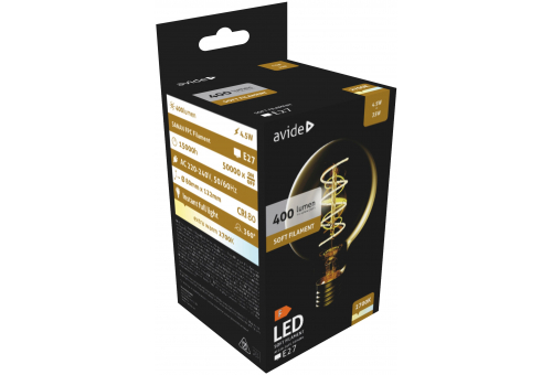 Bec LED Soft Filament G80 4.5W E27 EW Avide