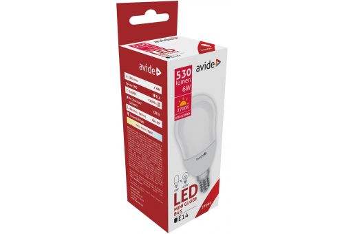 Bec LED Mini Globe B45 6W E14 EW Avide