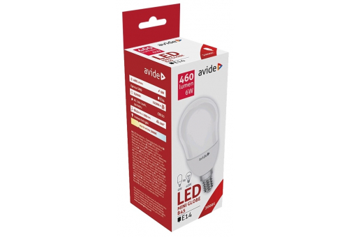 Bec LED Mini Globe B45 6W E14 WW Avide
