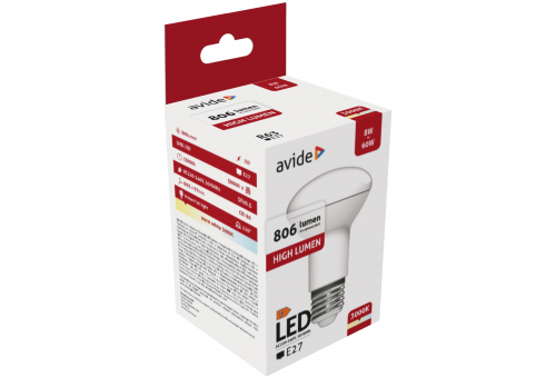 Bec LED R63 8W E27 WW Avide