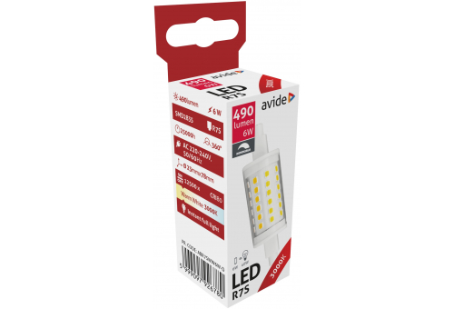 LED 6W R7S 23x78mm WW Fényerőszabályzós