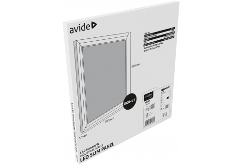 Avide LED Panel 600x600mm 26W NW 4000K 140lm/W UGR+IP44 Industrial Range