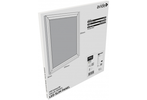 LED Panel 600x600mm 36W CW 100lm/W Value Range