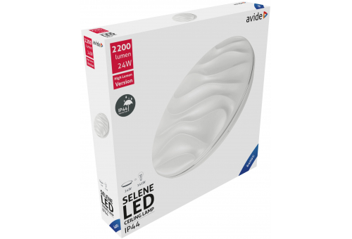 LED Luz de teto IP44 Selene 24W 380*70mm CW