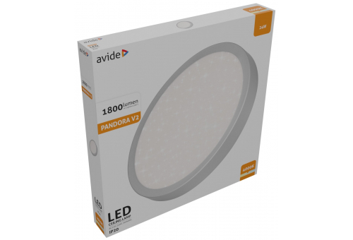 LED Luz de teto Pandora V2 Csillagos Prata 24W 380*50mm NW