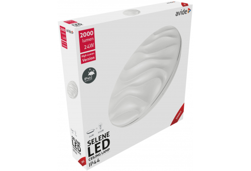 LED Luz de teto IP44 Selene 24W 380*70mm WW