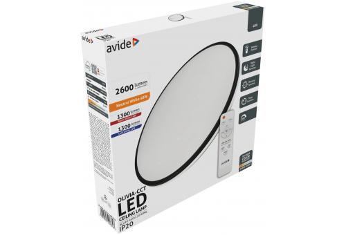 LED Luz de teto Olivia-CCT 48W Com telecomando