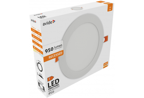 Plafonieră LED încorporabilă 12W NW Rotundă Aluminiu Avide