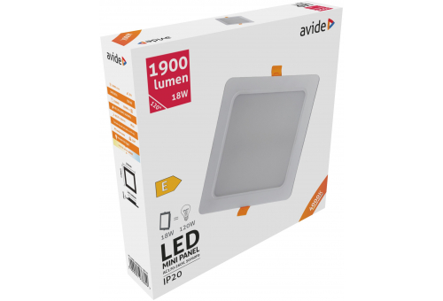 LED Luz de teto encastrável quadrada Plástico 18W NW