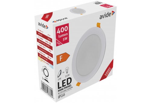 LED Beépíthető Kerek Mennyezeti Lámpa Műanyag 5W WW 3000K