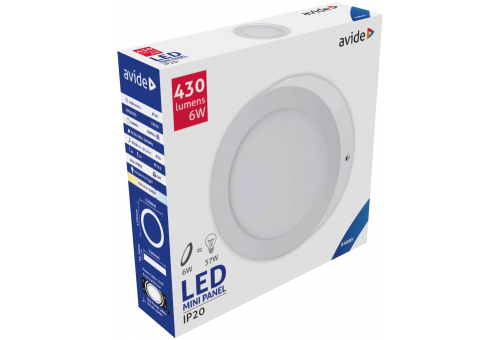 LED Luz de teto redonda que pode ser montada na parede Alu 6W CW