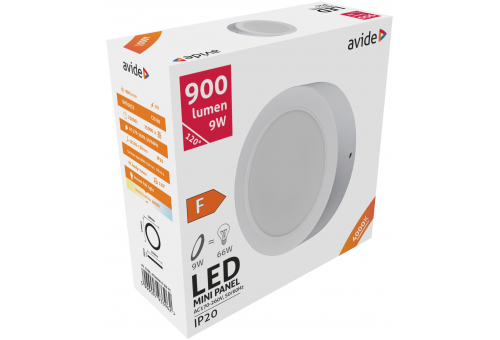 LED Luz de teto redonda que pode ser montada na parede Plástico 9W NW