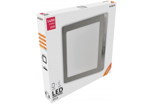 LED Pode ser montado na parede Quadrado Luz de teto Alu Cetim Níquel 18W NW