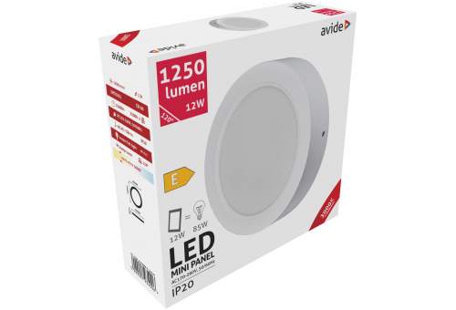 LED Luz de teto redonda que pode ser montada na parede Plástico 12W WW