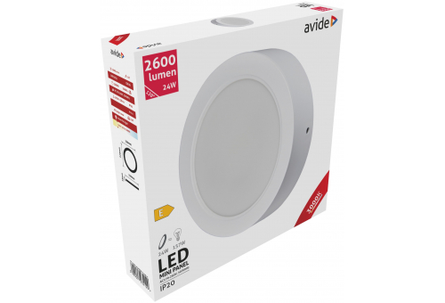 LED Luz de teto redonda que pode ser montada na parede Plástico 24W WW