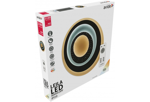 Luz de teto design Leila 80W(40+40) RF com telecomando