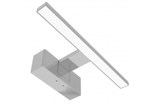 Avide LED Mirror Lamp with Mounting Box Square Chrome Plastic 300mm NW 4000K 5W IP44