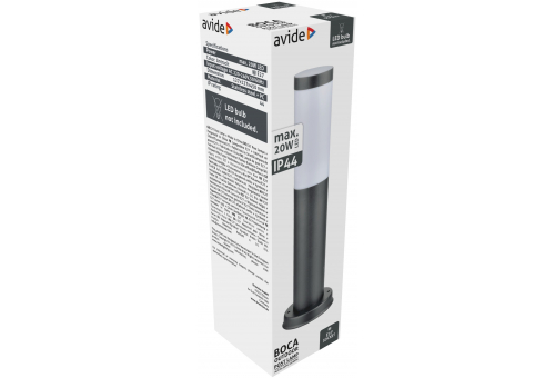 Candeeiro de pé exterior Boca 1xE27 450mm IP44 Antracite