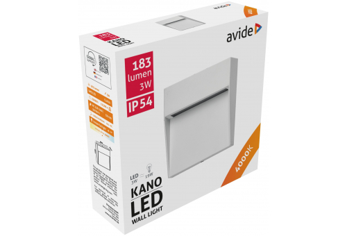 Vonkajšia schodisková lampa Kano LED 3W NW IP54 10.5cm