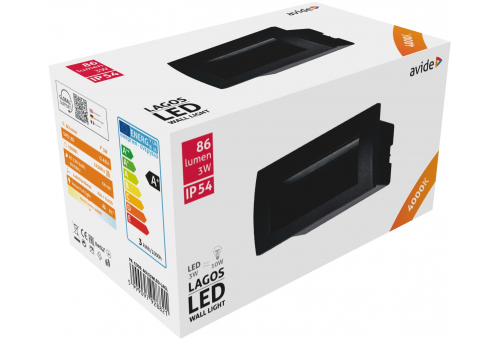 Kültéri lépcső lámpa beépíthető Lagos LED 3W NW IP54 140mm