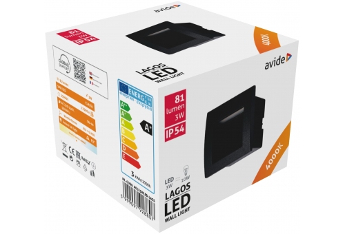 Kültéri lépcső lámpa beépíthető Lagos LED 3W NW IP54 90mm