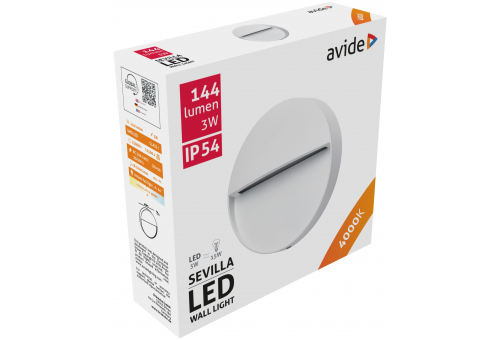 Vonkajšia schodisková lampa Sevilla LED 3W NW IP54 11cm